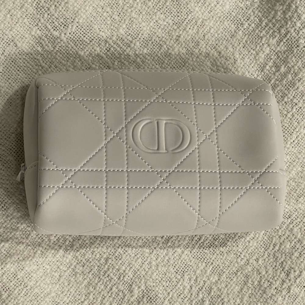 Christian Dior Beauty White Cosmetic Pouch